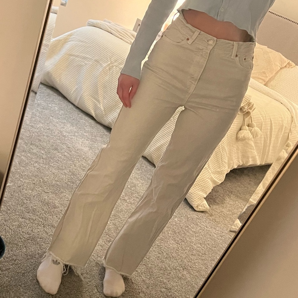 Zara 90s Full Length Jean in Arctic Grey